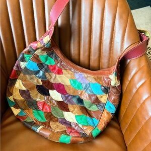 Lucky Brand Colorful Scalloped Shoulder Bag